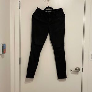 Distressed black jeans